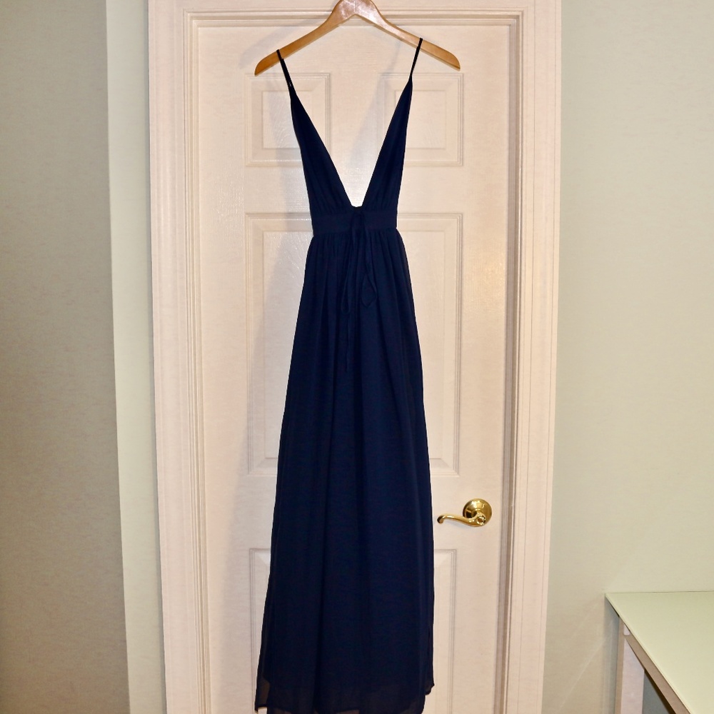 Miss Avenue Long Dress | Navy Blue